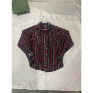 Vintage wrangler, pearl snap long sleeve (L)